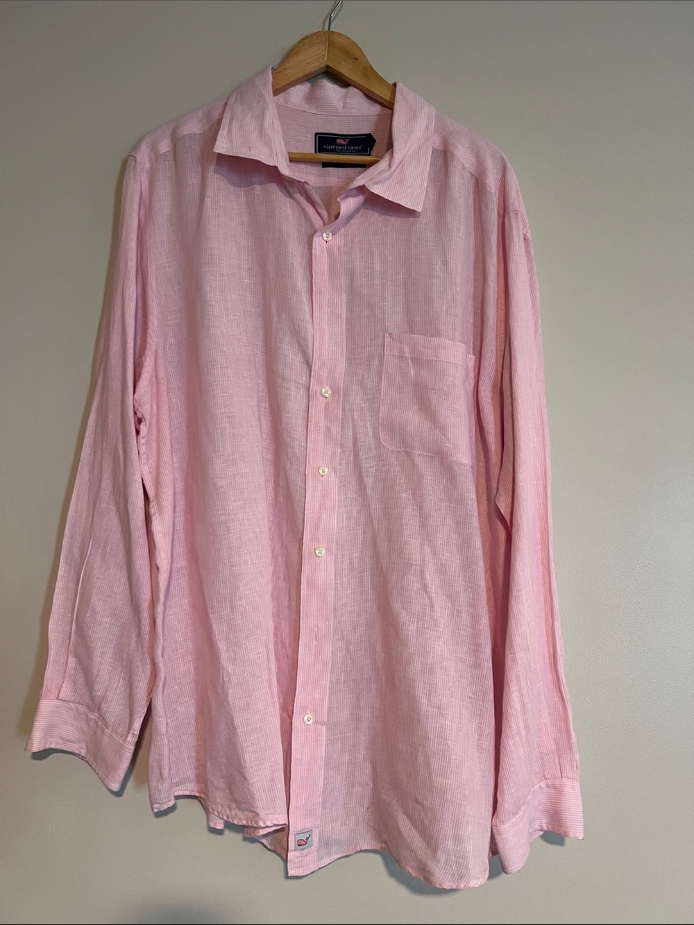 Vineyard Vines Classic Fit Murray Shirt Linen Button-Down - Pink